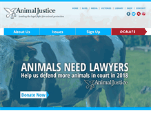 Tablet Screenshot of animaljustice.ca